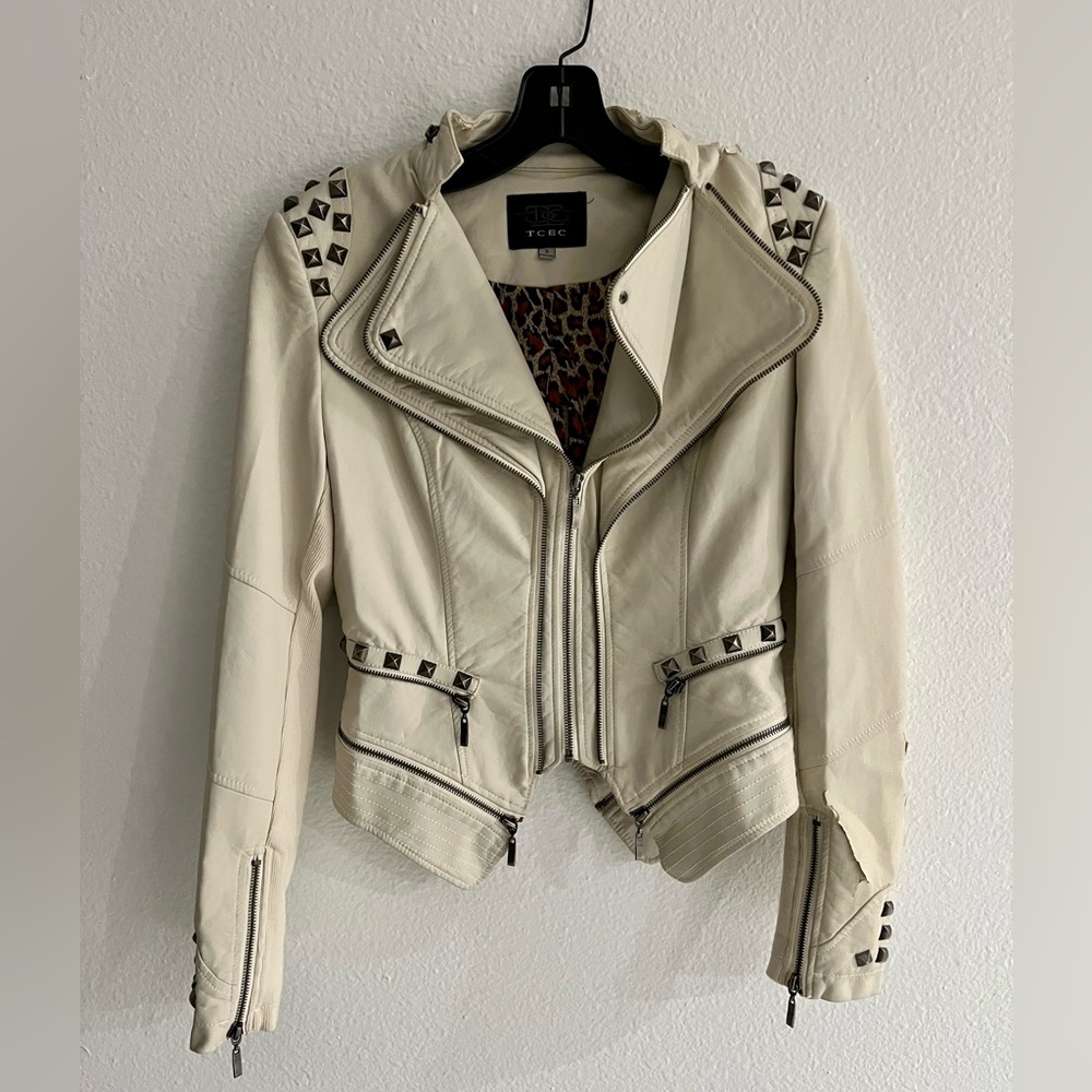TCEC Riveted Faux Leather Jacket - Picture 16 of 16